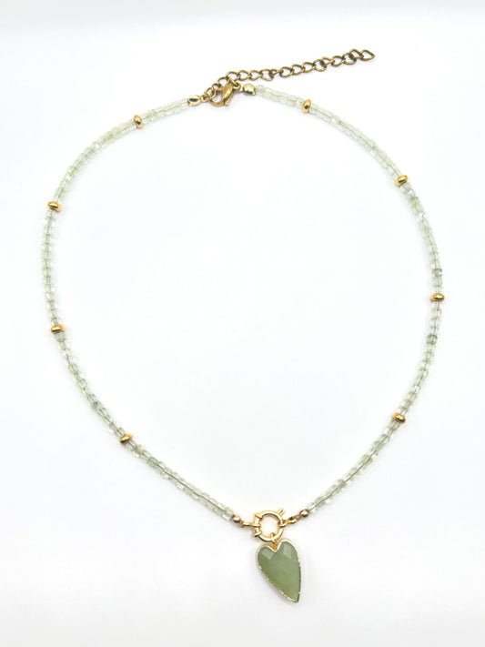 Heart Drop - Prehnite