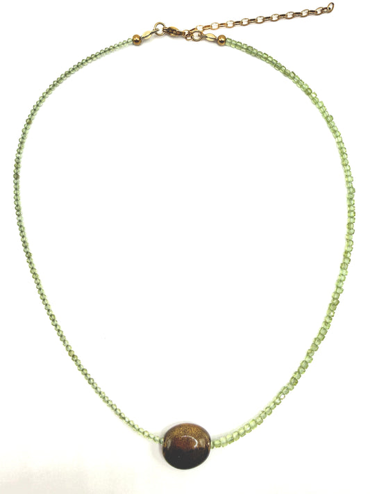 Slider Necklace - Peridot