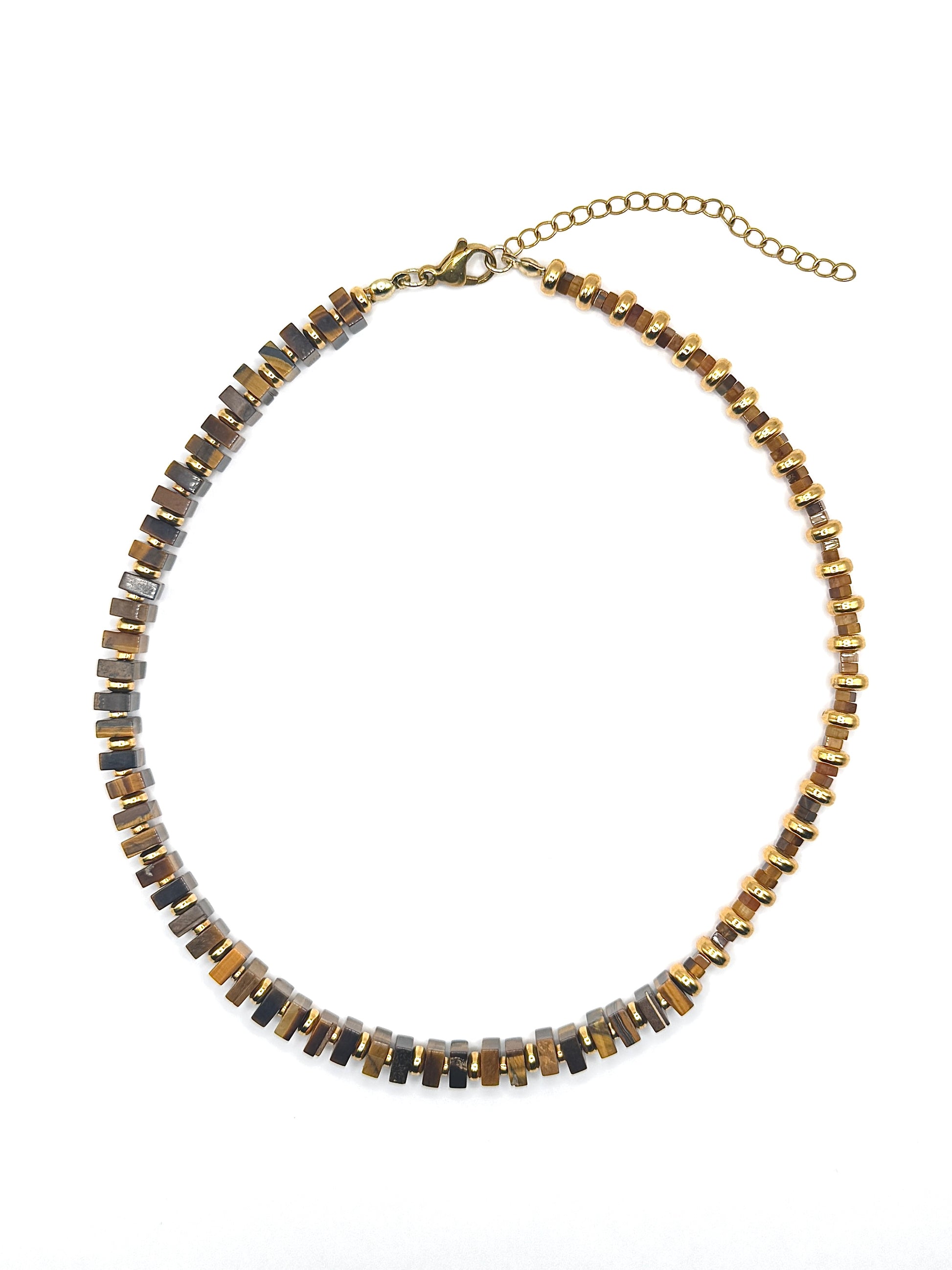 Half and Half - Tiger Eye & Gold