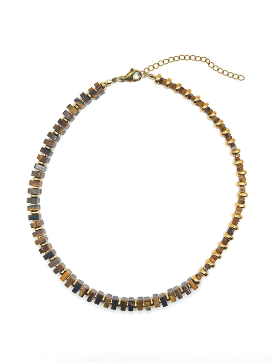 Half and Half - Tiger Eye & Gold