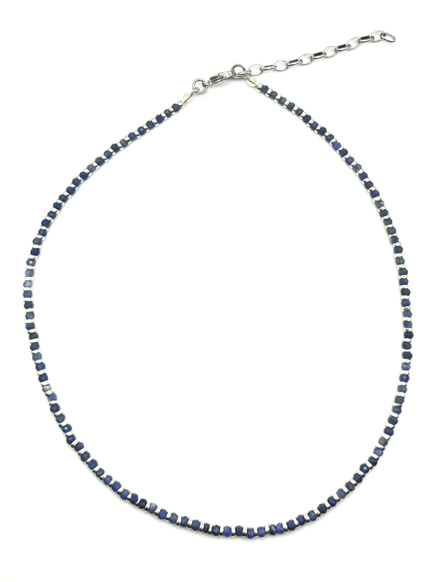Layer Necklace - Sodalite & Silver Spacers