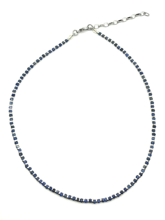 Layer Necklace - Sodalite & Silver Spacers