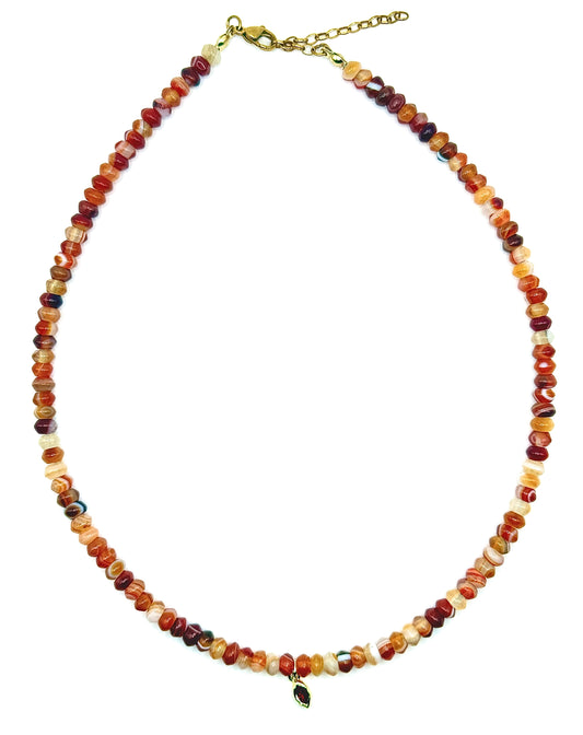 Carnelian Bling Drop Necklace