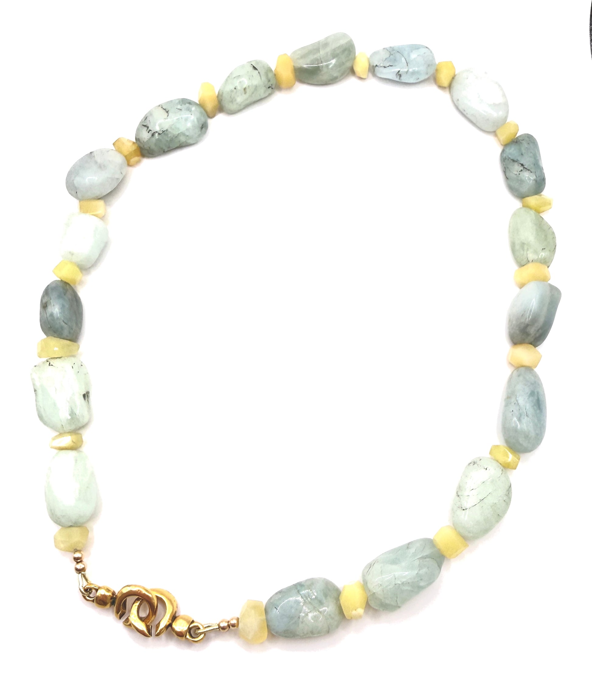Aquamarine Chunky Chip Necklace