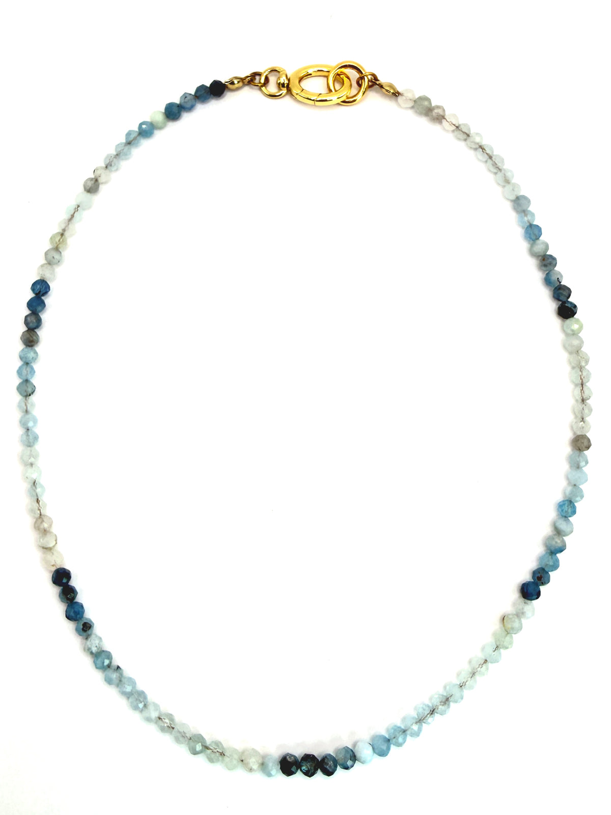 Blue Aquamarine Ombré Layering Necklace