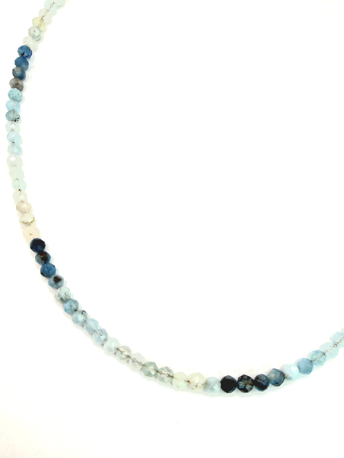 Blue Aquamarine Ombré Layering Necklace